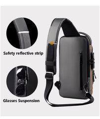 Newest Men Anti Theft Chest Bag Shoulder USB Charging Crossbody Package School Short Trip Messengers Gym Men's Sling Sports Pack
